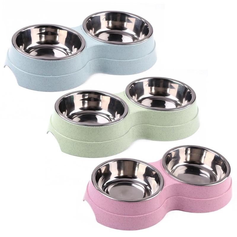 Dog Feeding Bowls Double Feeder