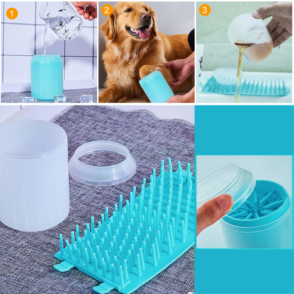 Dog Foot Washer Soft Silicone Bristles