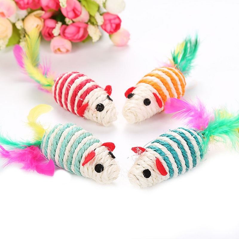 Mouse Cat Toy Sisal Scratching Toy