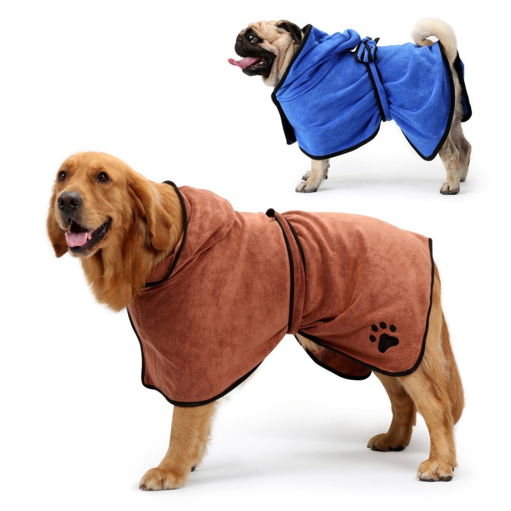 Dog Bathrobe Pet Microfiber Bath Towel