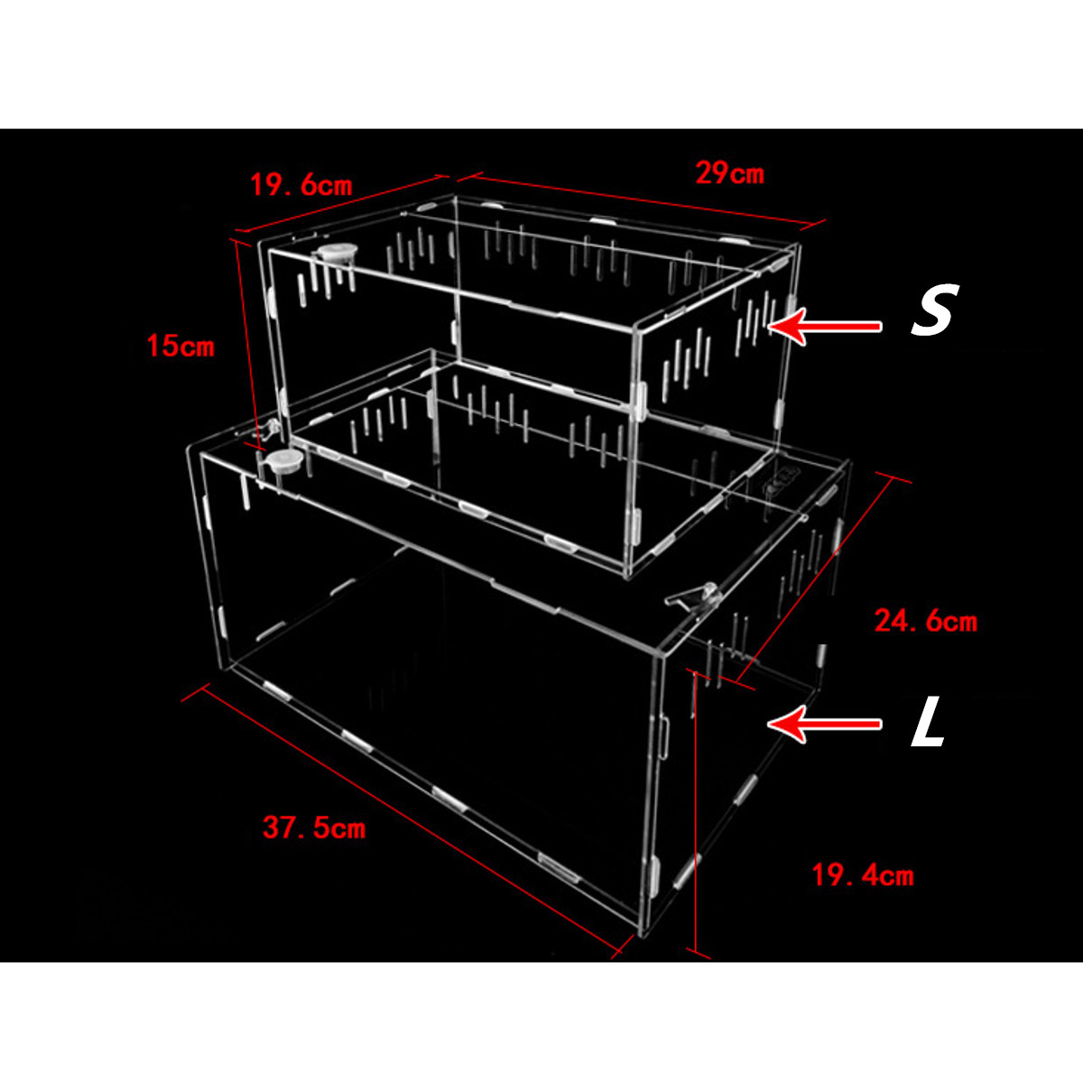 Reptile Tank with Temperature Display