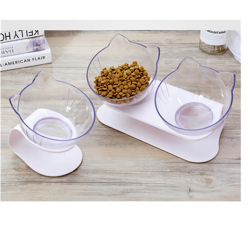 Cat Bowls Transparent Feeding Pet Bowl