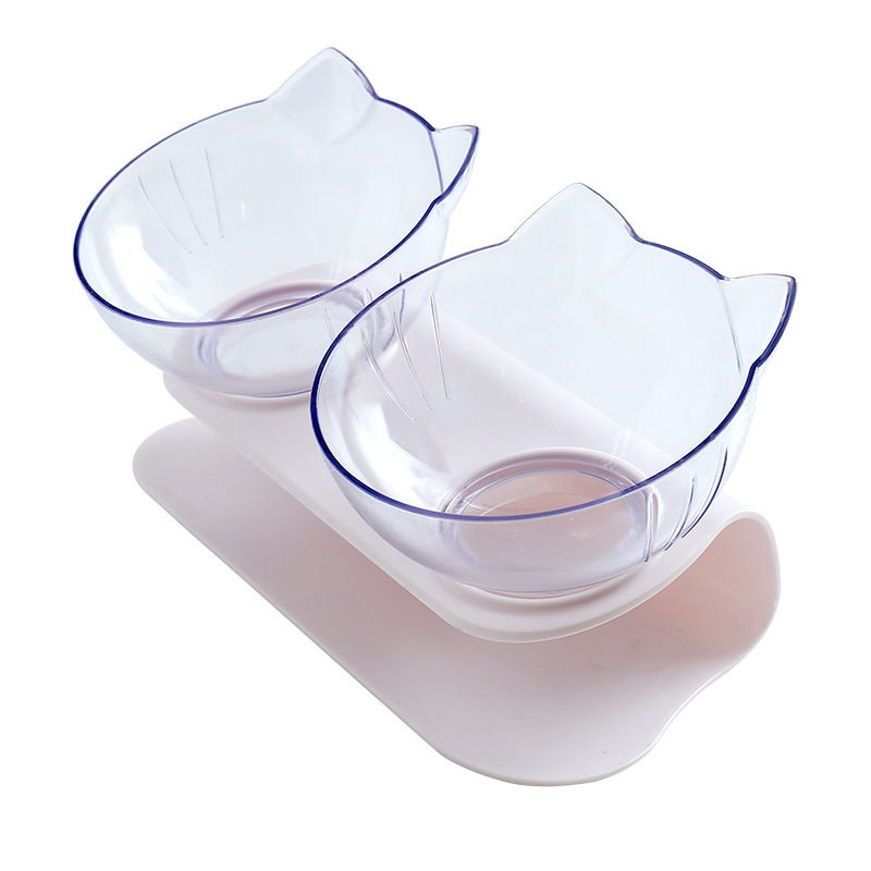 Cat Bowls Transparent Feeding Pet Bowl