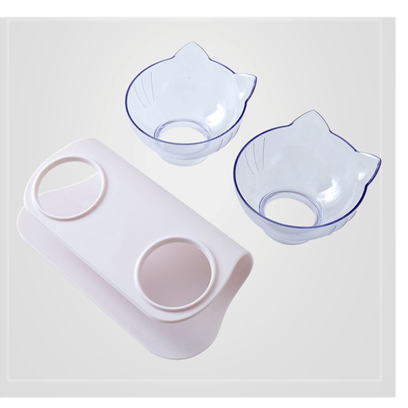 Cat Bowls Transparent Feeding Pet Bowl