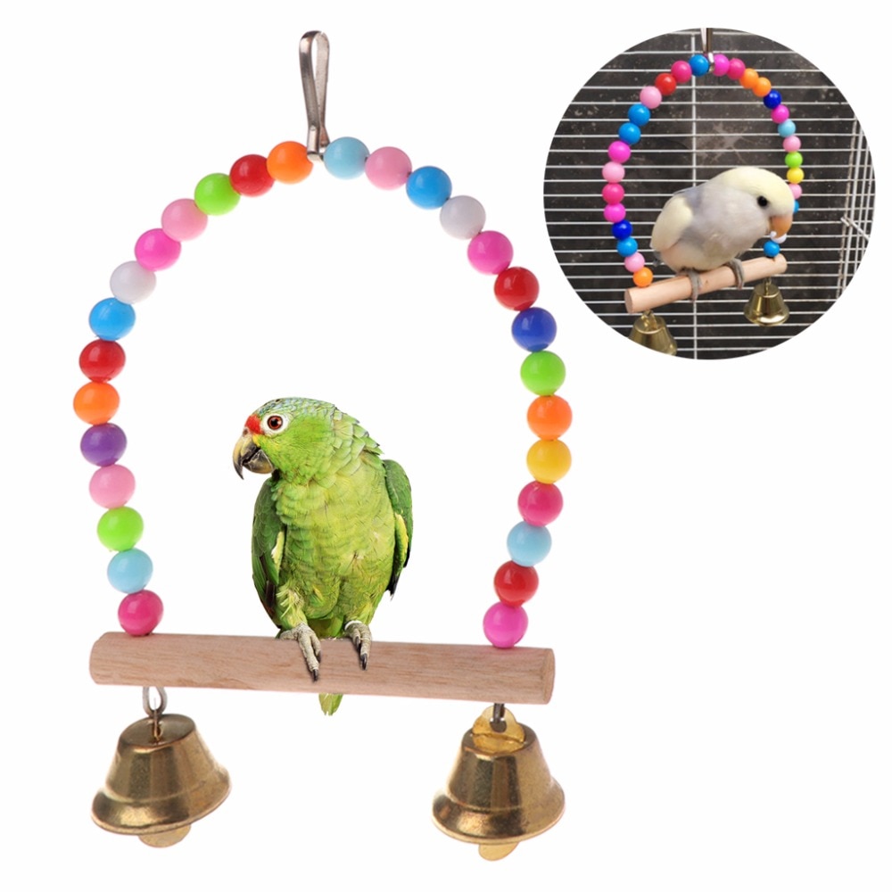 Parrot Swing Wooden Hanging Perch