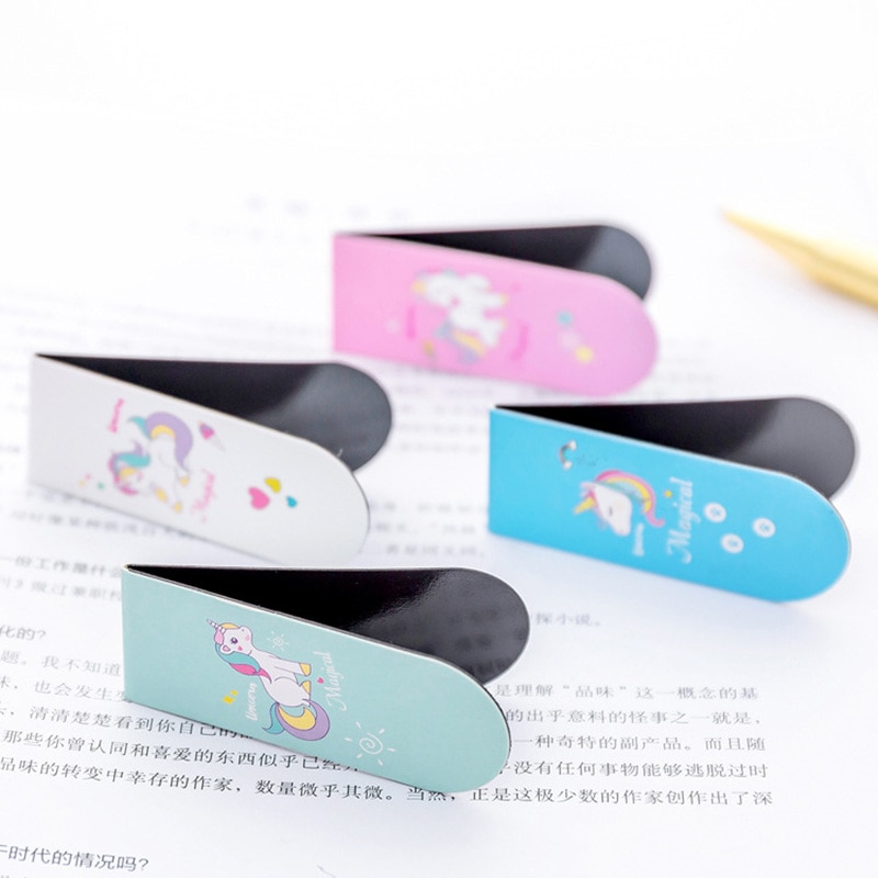 Unicorn Design Magnetic Page Markers (4Pcs)