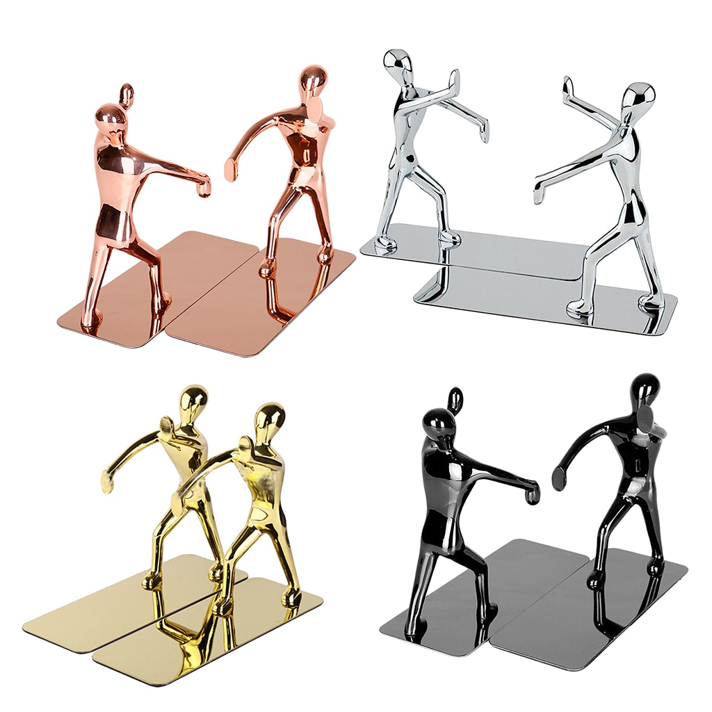 Stainless Man Creative Bookends (2 pcs)