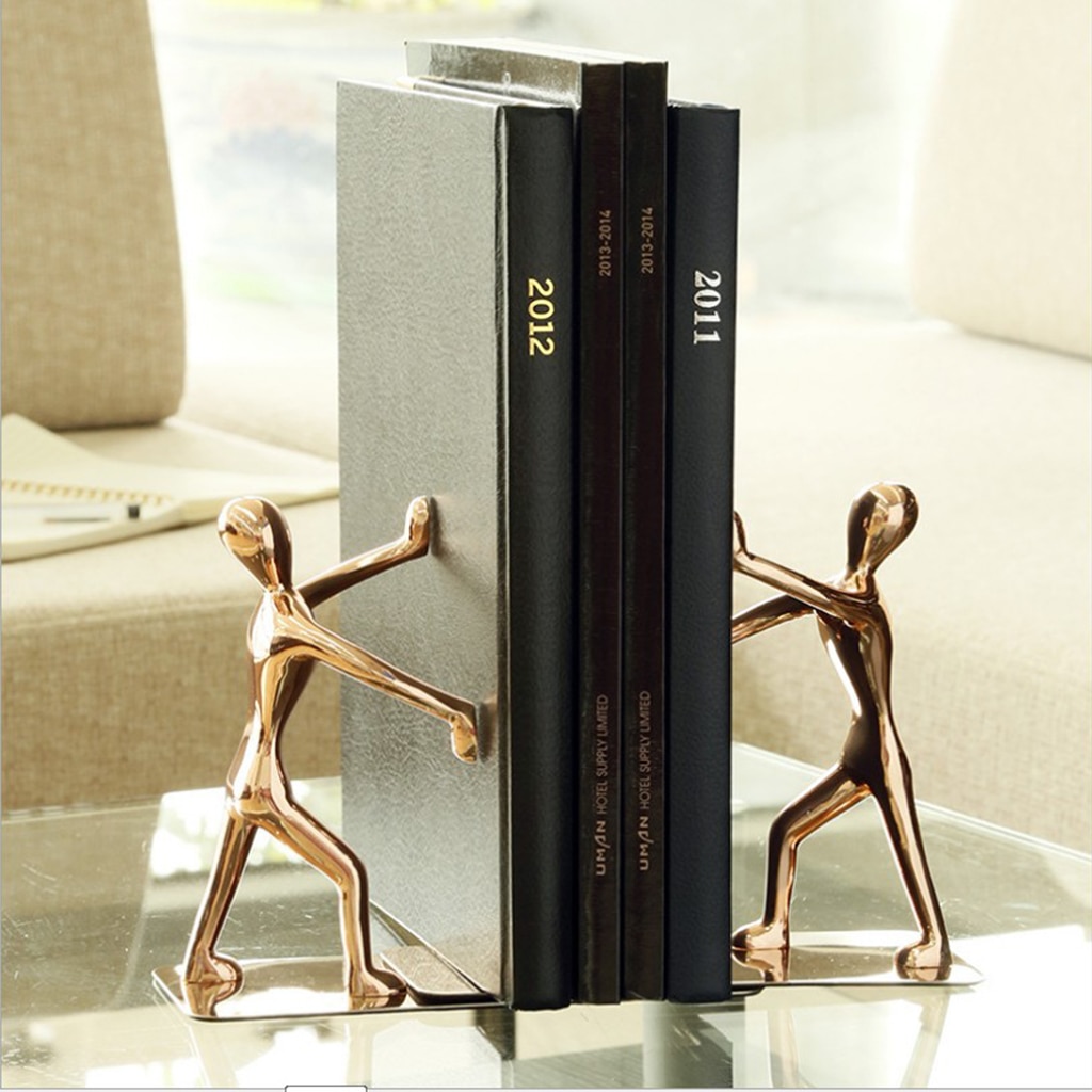 Stainless Man Creative Bookends (2 pcs)