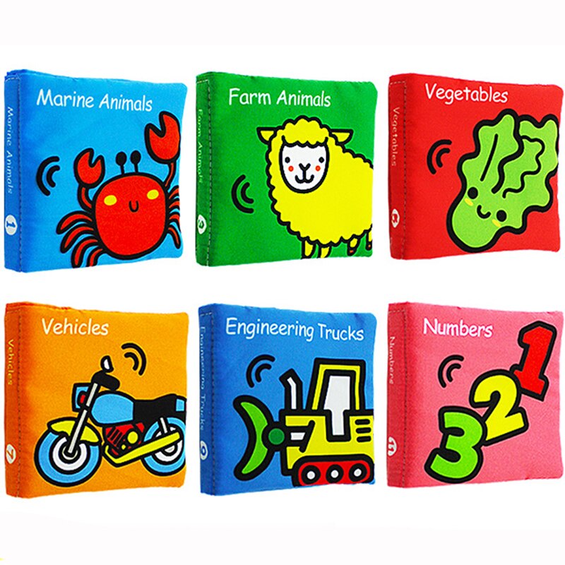 Educational Baby Cloth Books (6 Pcs)