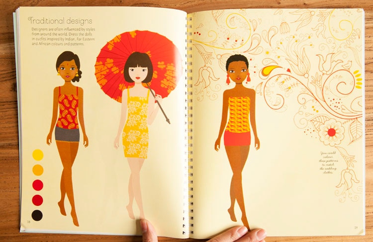 Fashion Design Book Dress Stickers
