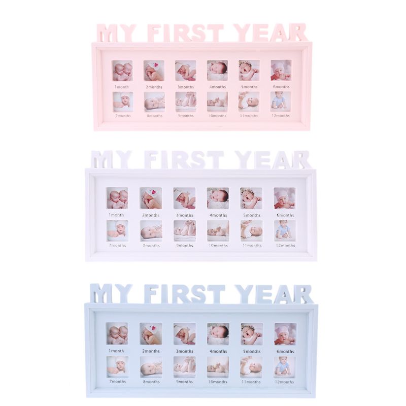 My First Year Photo Frame Monthly Milestone