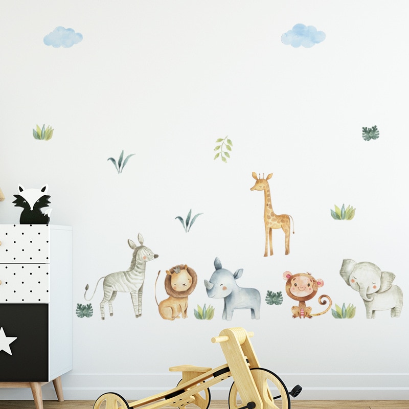 PVC Kids Safari Nursery Wall Stickers