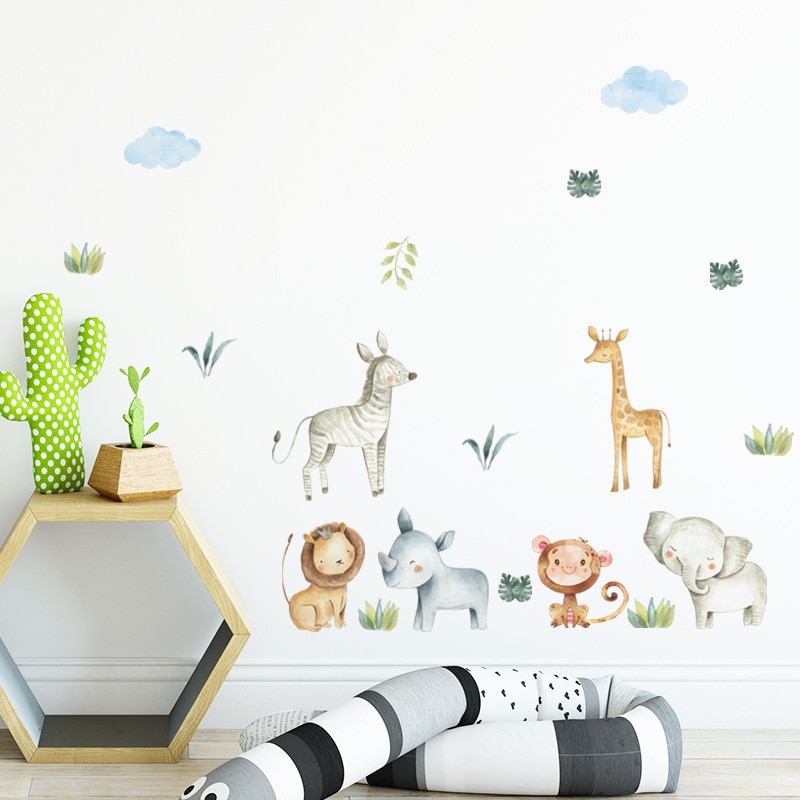 PVC Kids Safari Nursery Wall Stickers