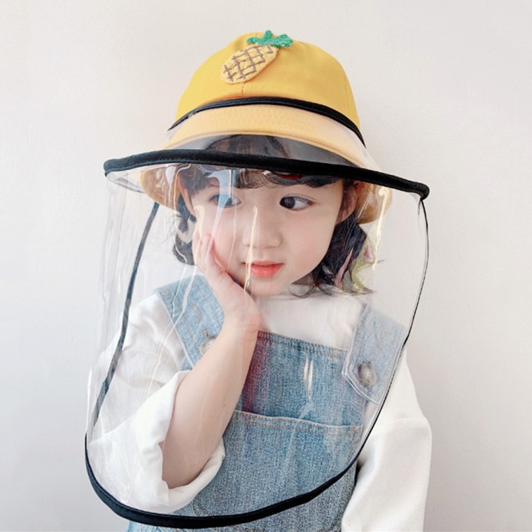 Kids Face Shield Hat Protective Facial Mask