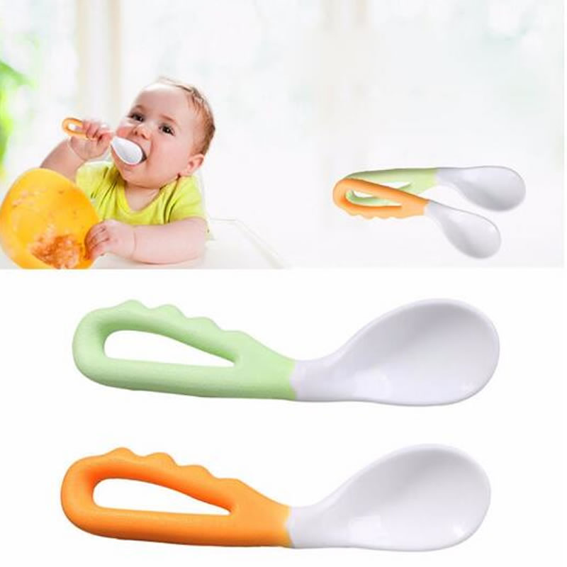 Baby Self Feeding Spoon Easy Grip Handle