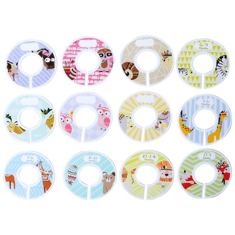 Baby Clothes Dividers 12-Piece Hanging Tags