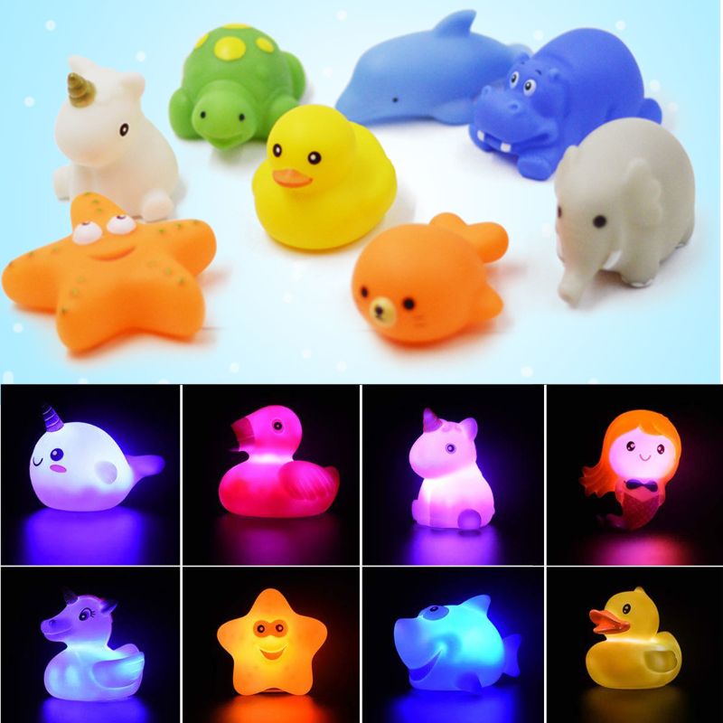 Light Up Bath Toy LED Floating Animal