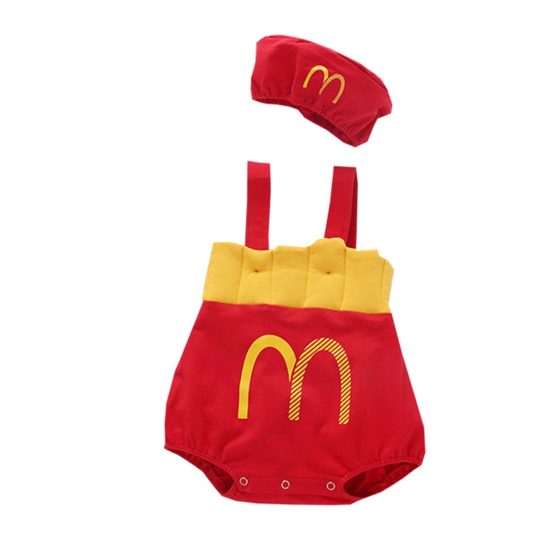 French Fry Costume Infant Jumpsuit with Cap