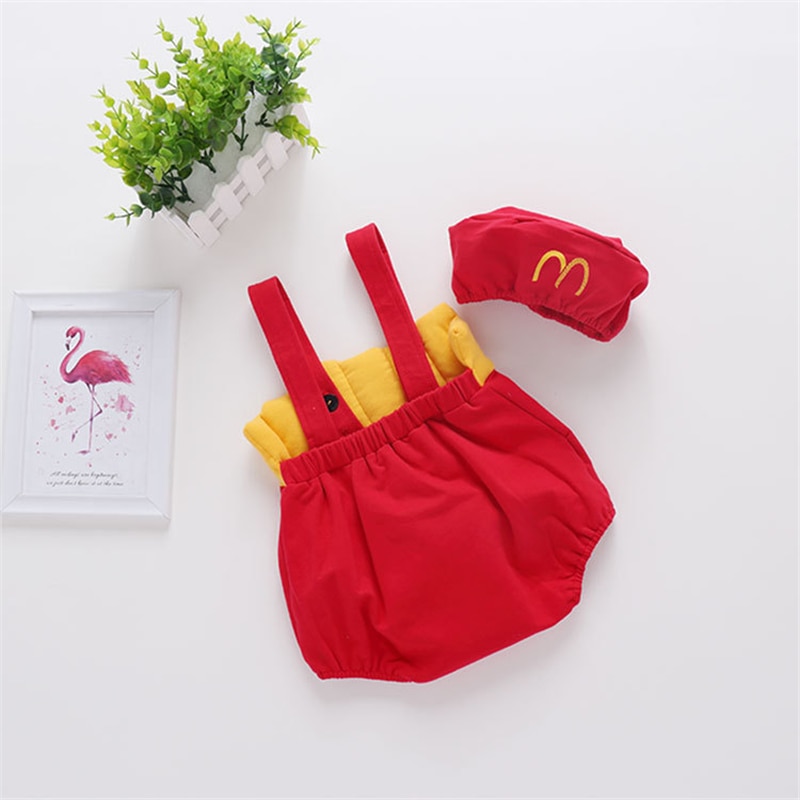 French Fry Costume Infant Jumpsuit with Cap