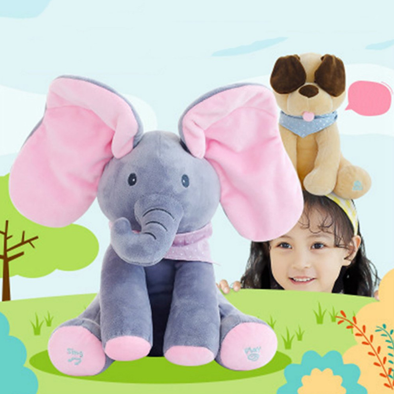 Peek A Boo Elephant Musical Plush