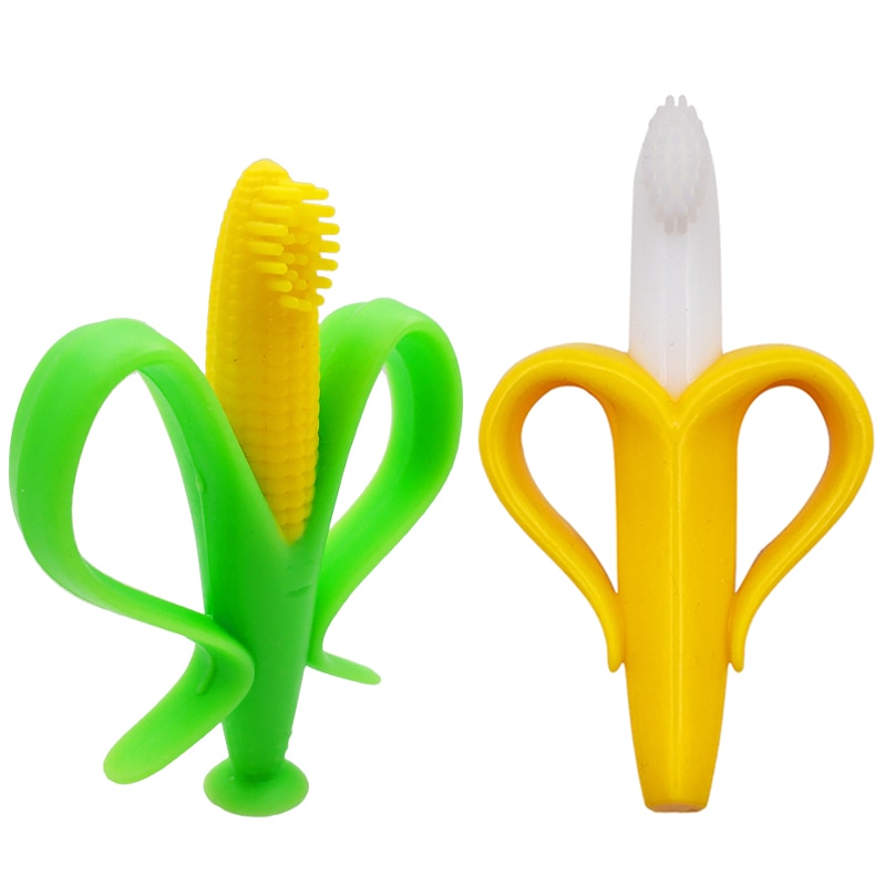 Banana Teether Baby Silicone Toothbrush