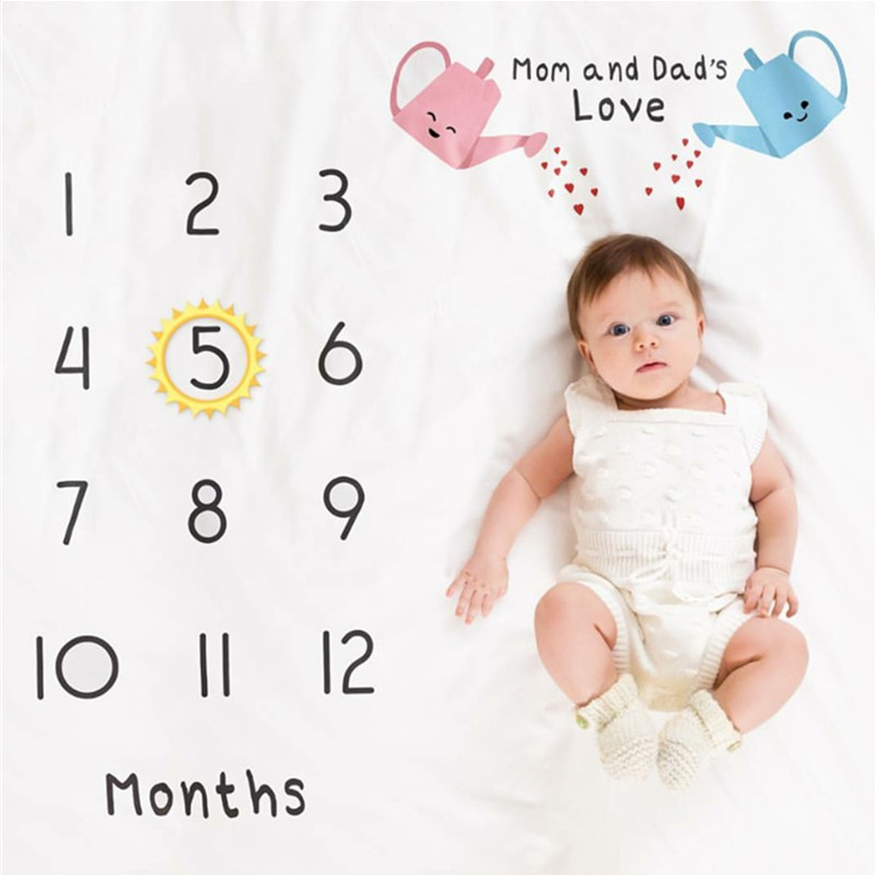 Baby Month Blanket Milestone Backdrop