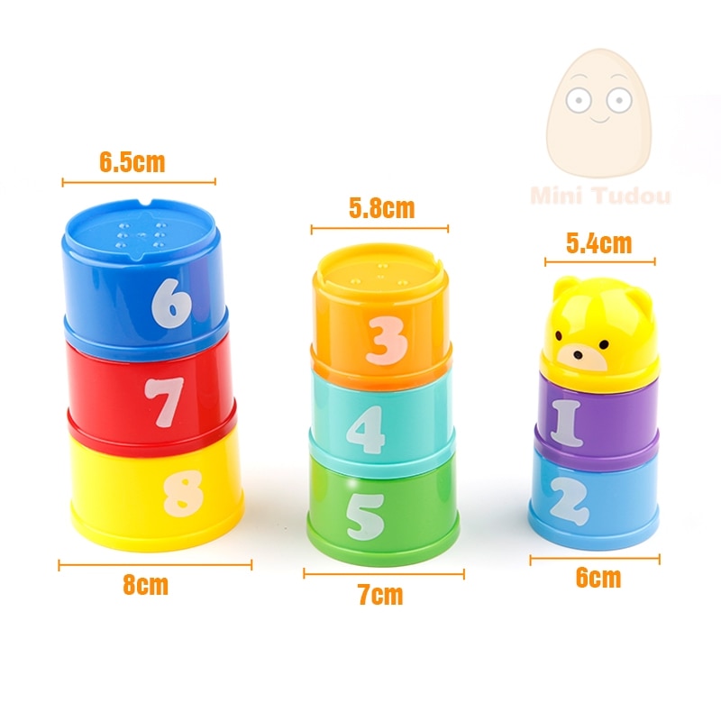 Stacking Cups Educational Baby Toys (8 pieces)