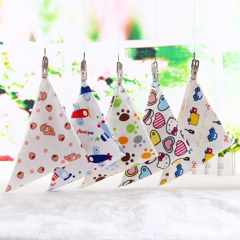 Baby Bibs Cotton Triangle Double Layers Cotton