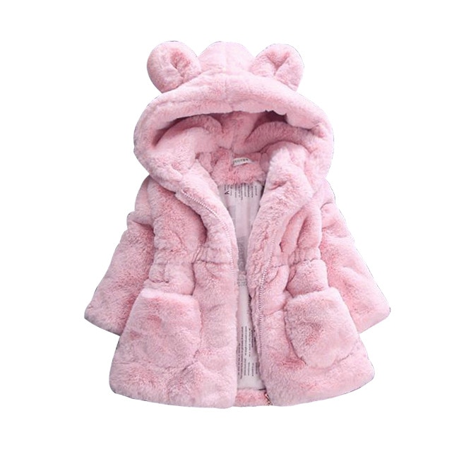 Fleece Hoodie Girls’ Furry Coat