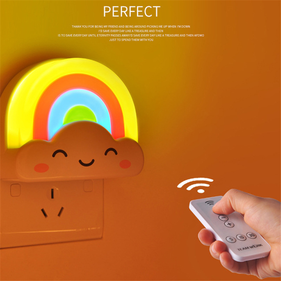 Rainbow Baby Night Light Sound Sensor