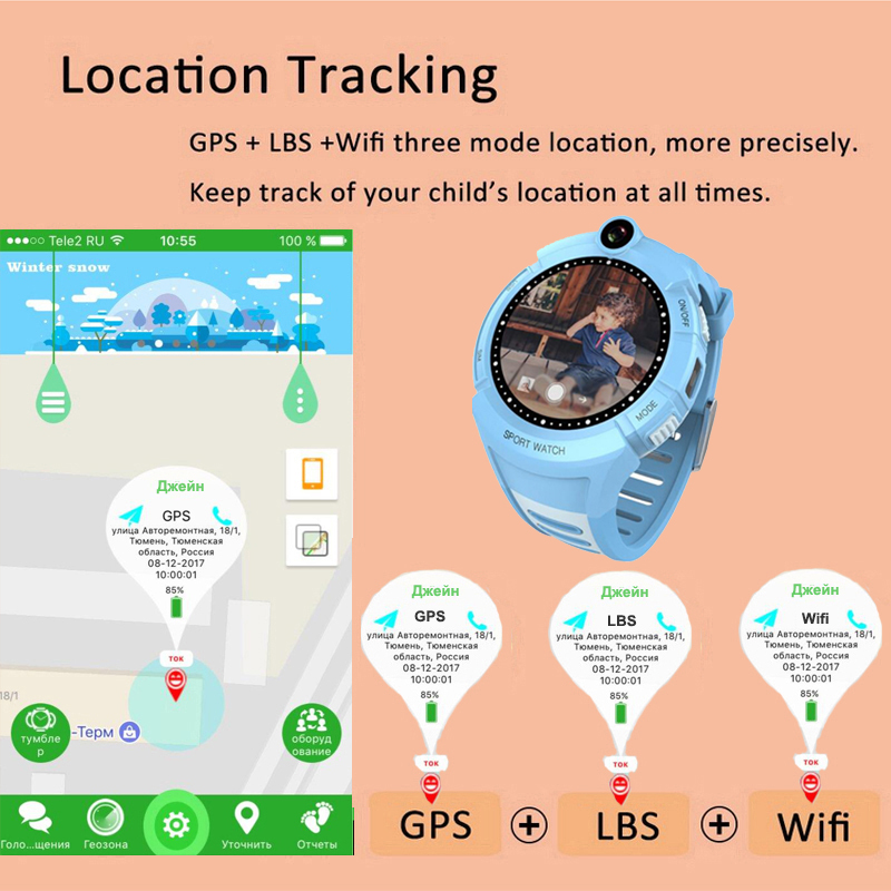 Kids Smartwatches WiFi GPS Tracker with Camera