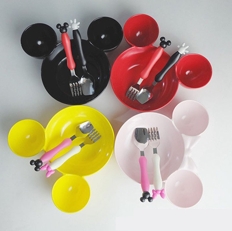 Kids Plates Mickey Mouse Dinnerware Set