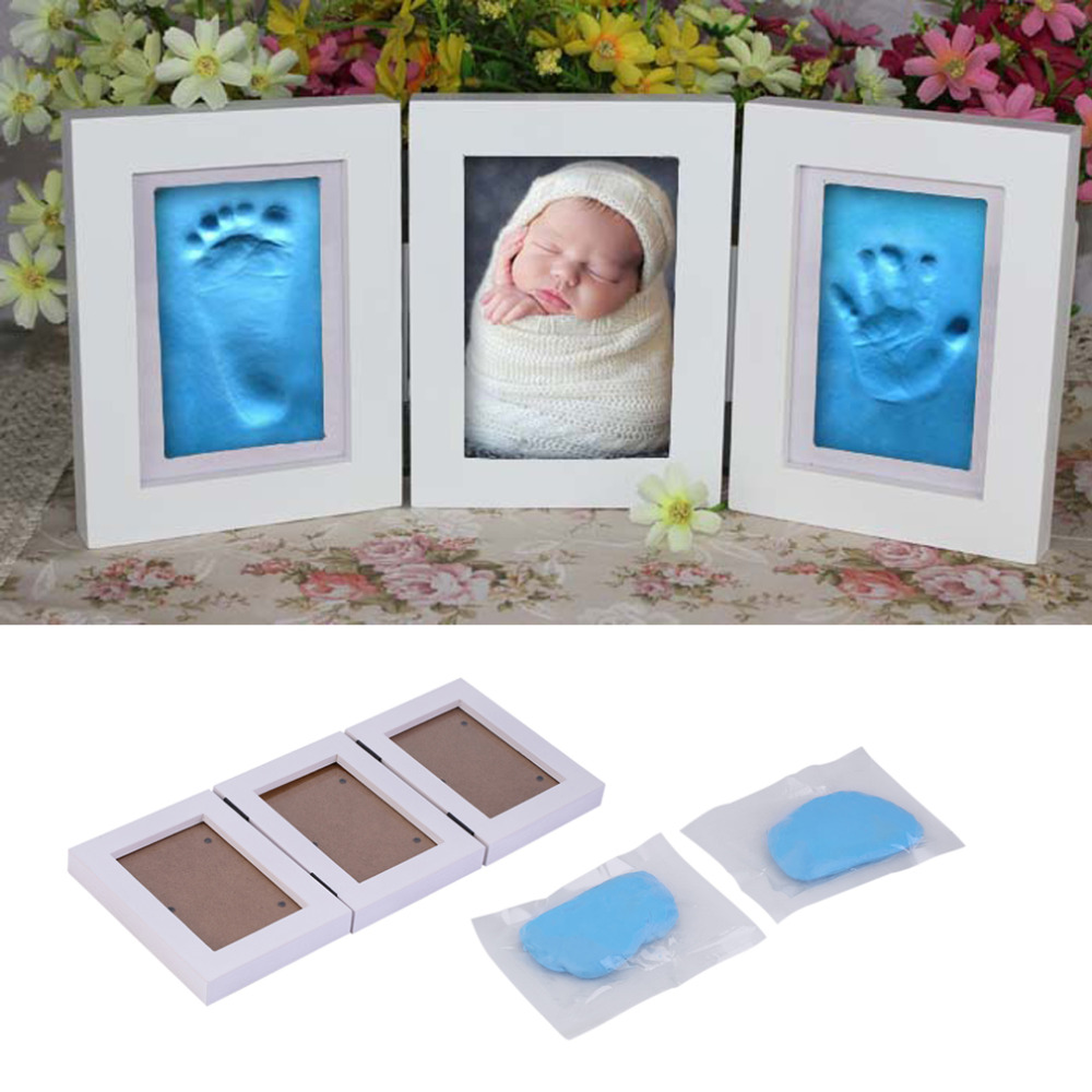 Baby Photo Frames with DIY Handprint and Footprint