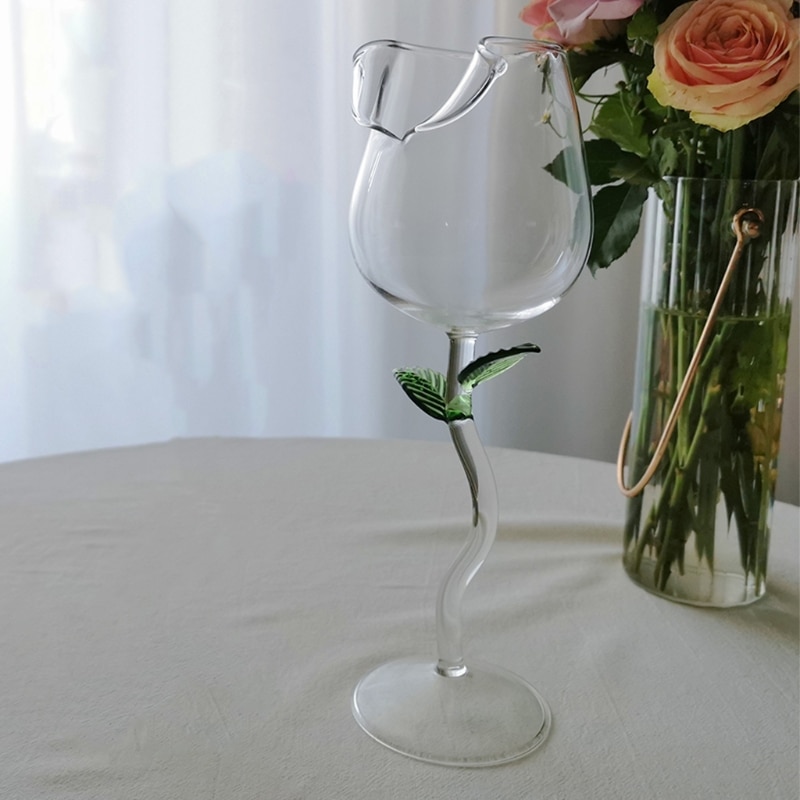 100ml 3D Rose Shaped Wine Glass