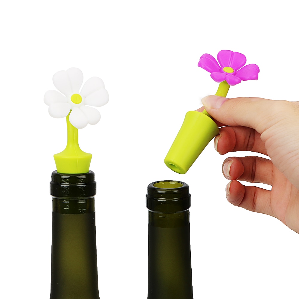 Silicone Bottle Stopper Flower Cork