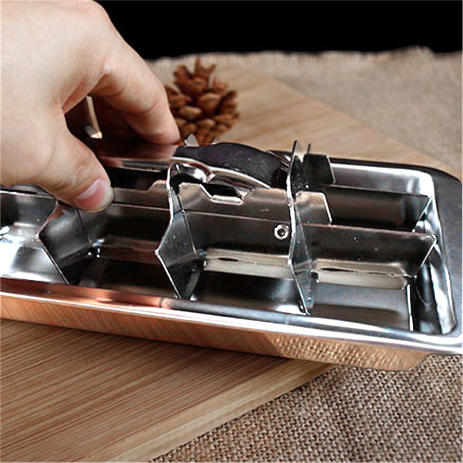 Metal Ice Cube Tray with Easy Release Lever