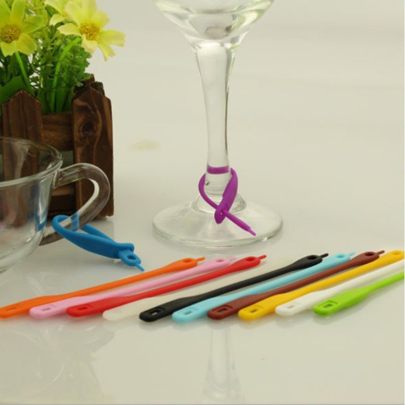 Wine Glass Marker Silicone Tags (12pcs)