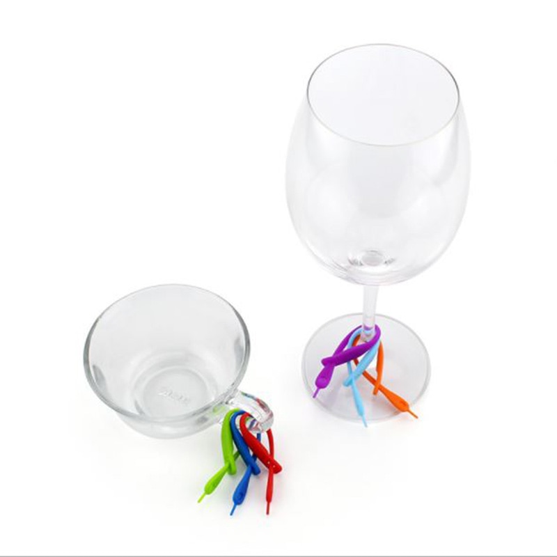 Wine Glass Marker Silicone Tags (12pcs)