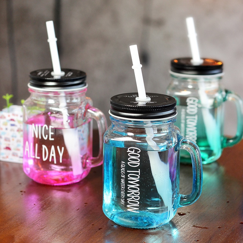 Mason Jars with Handle Drinking Cup