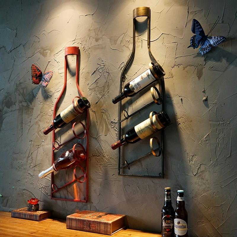 Wall Wine Holder Metal Rack