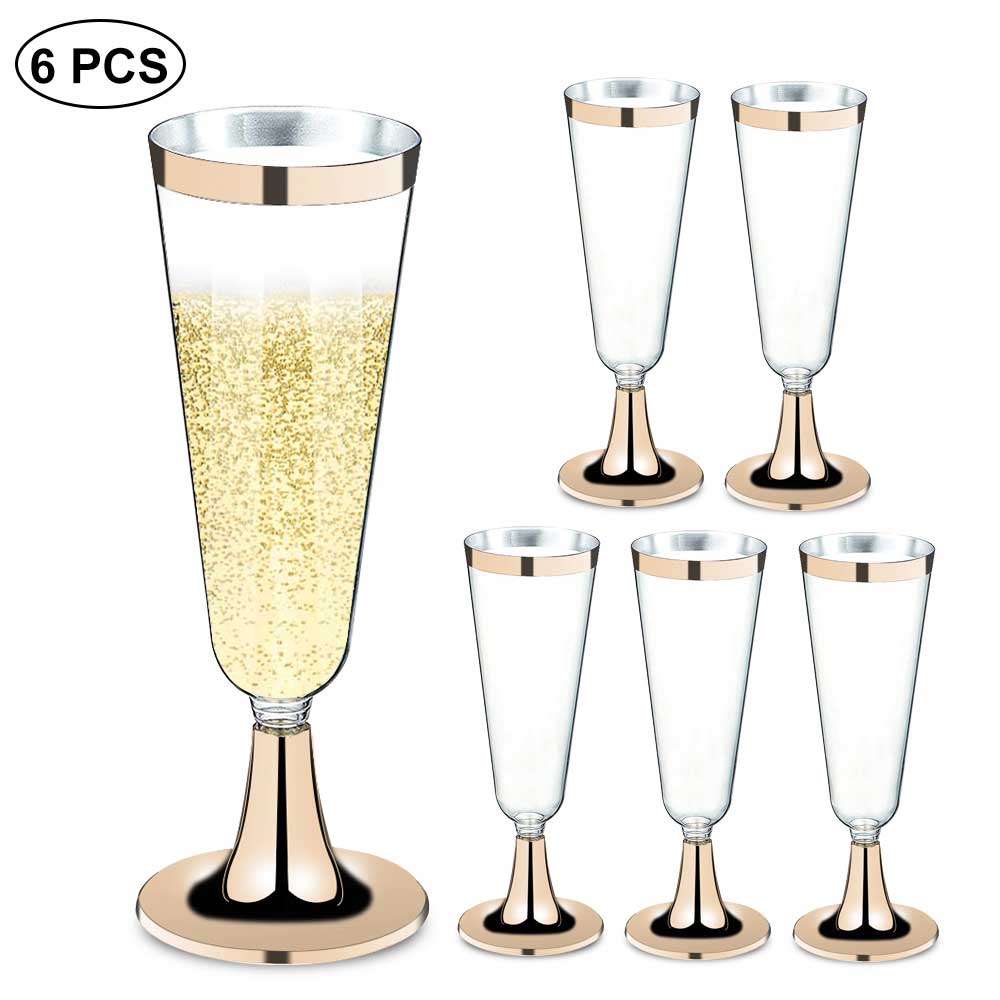 Disposable Wine Glasses Party Supply (6 pcs)