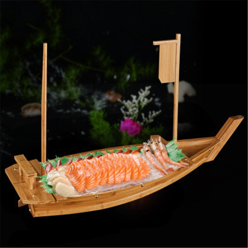 Sushi Boat Wooden Display Rack