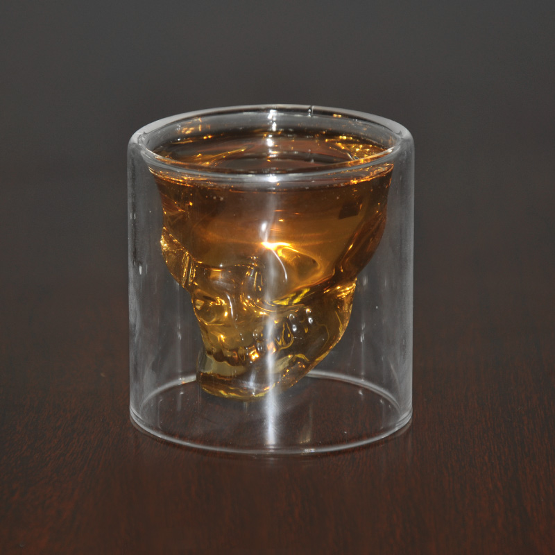 Shot Glasses Skull Whiskey Jigger