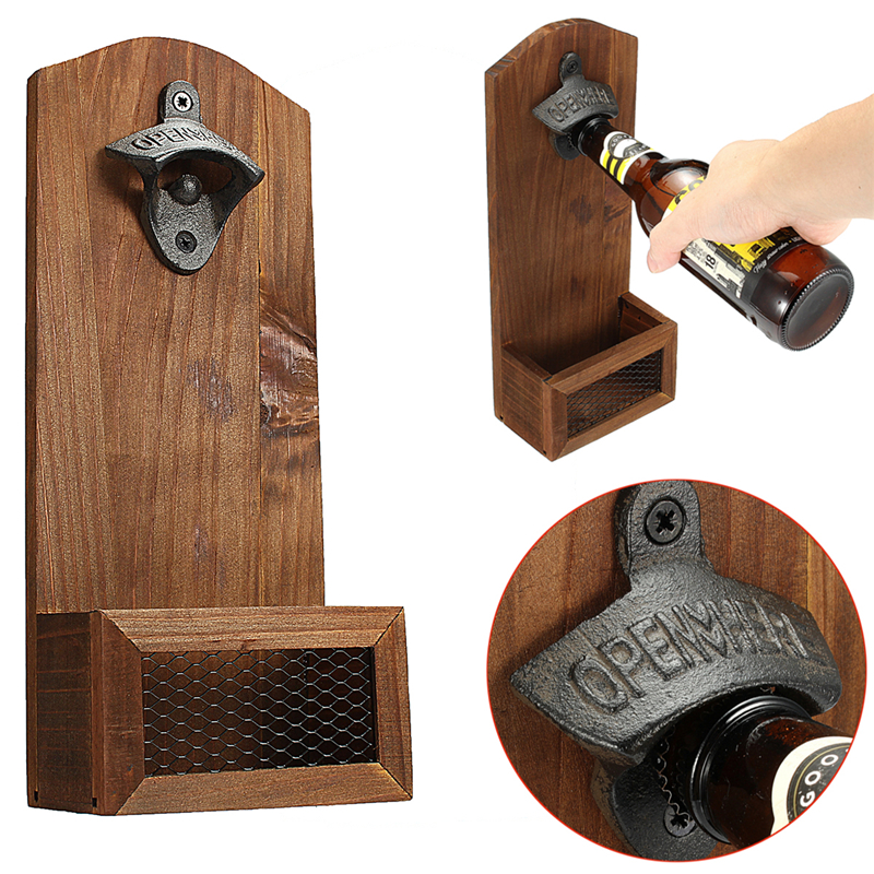 Wall Mounted Bottle Opener Vintage Theme