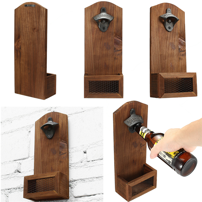 Wall Mounted Bottle Opener Vintage Theme