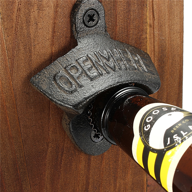 Wall Mounted Bottle Opener Vintage Theme