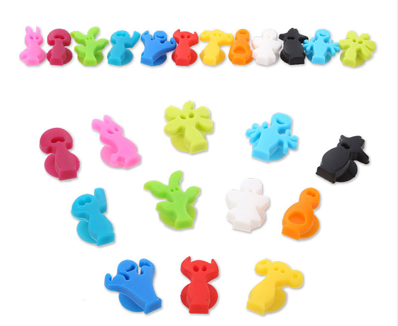 12pcs Glass Markers Silicone Suction Grip