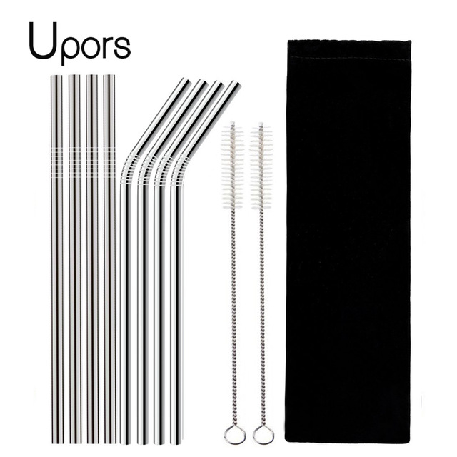 Stainless Steel Reusable Straws (Set of 4)