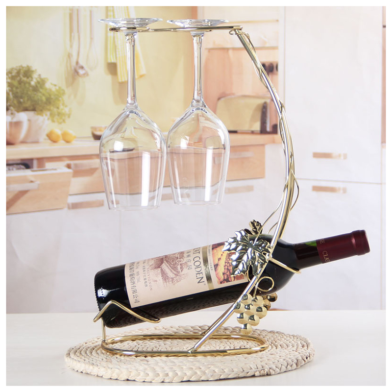 Decorative Wine Bottle And Wine Glass Holder Rack