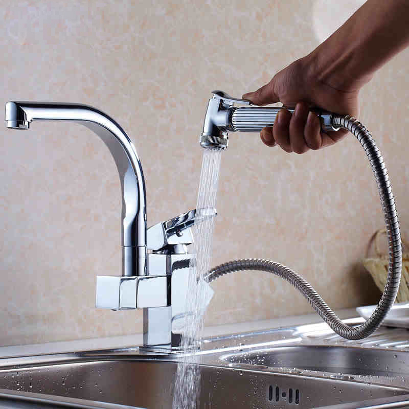 Pull-Out Spray Kitchen Faucet